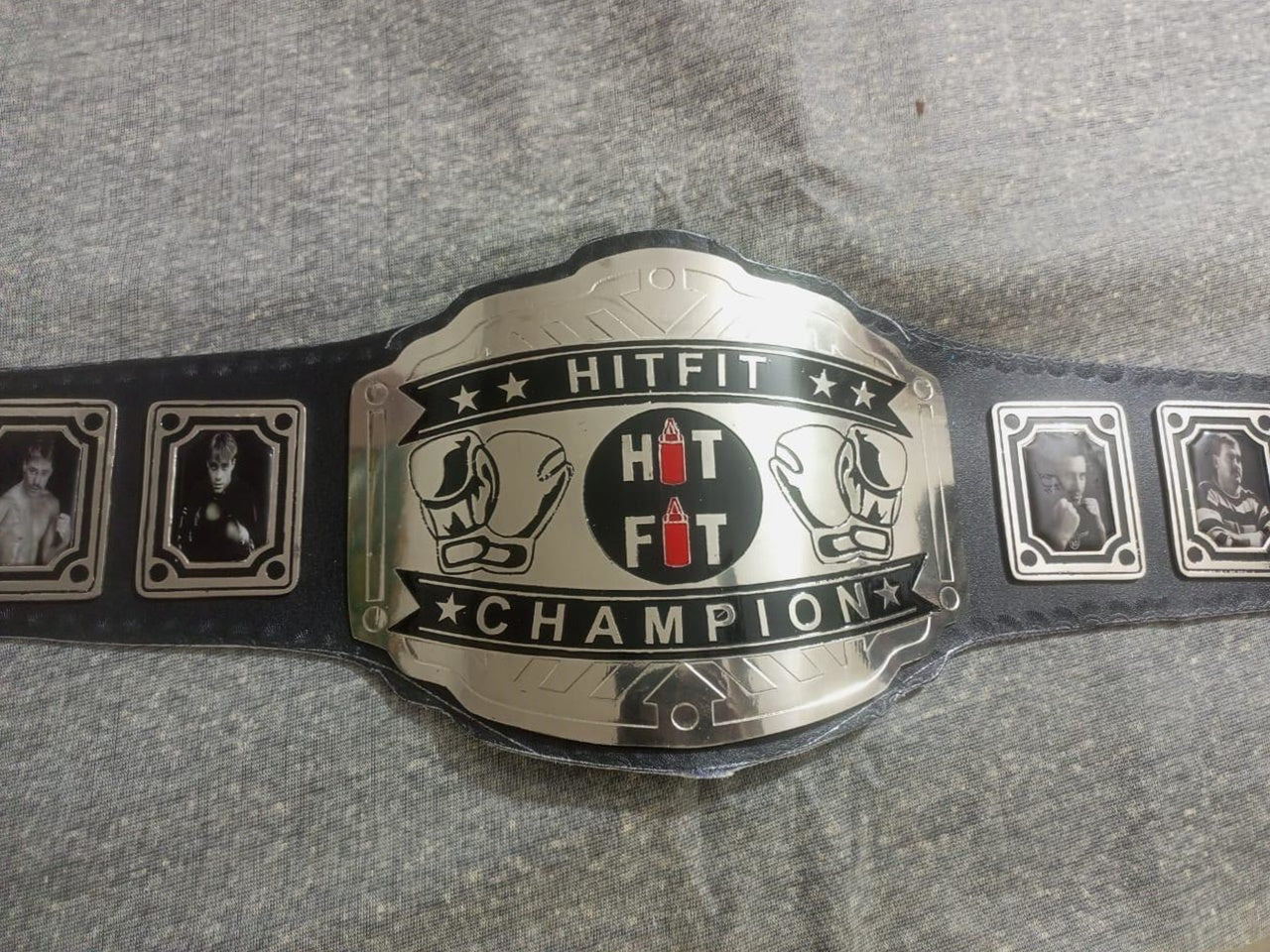HITFIT Boxing Glove Logo Championship Wrestling Belt poshleathers-14b7