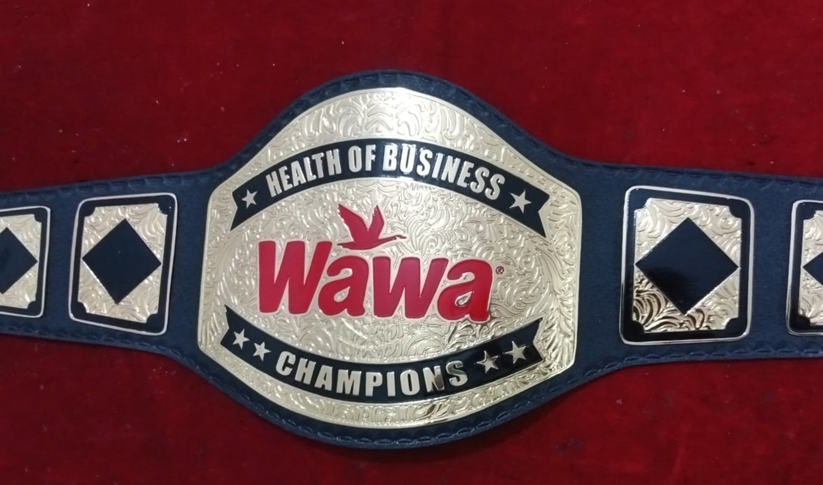 Custom WAWA Flying Bird Logo Wrestling Championship Belt poshleathers-14b7