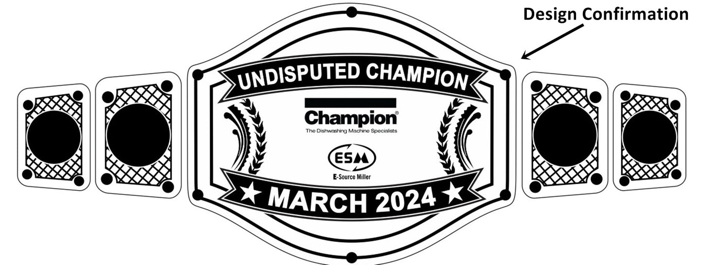 Custom Name and ESM Logo Wrestling Championship Belt poshleathers-14b7