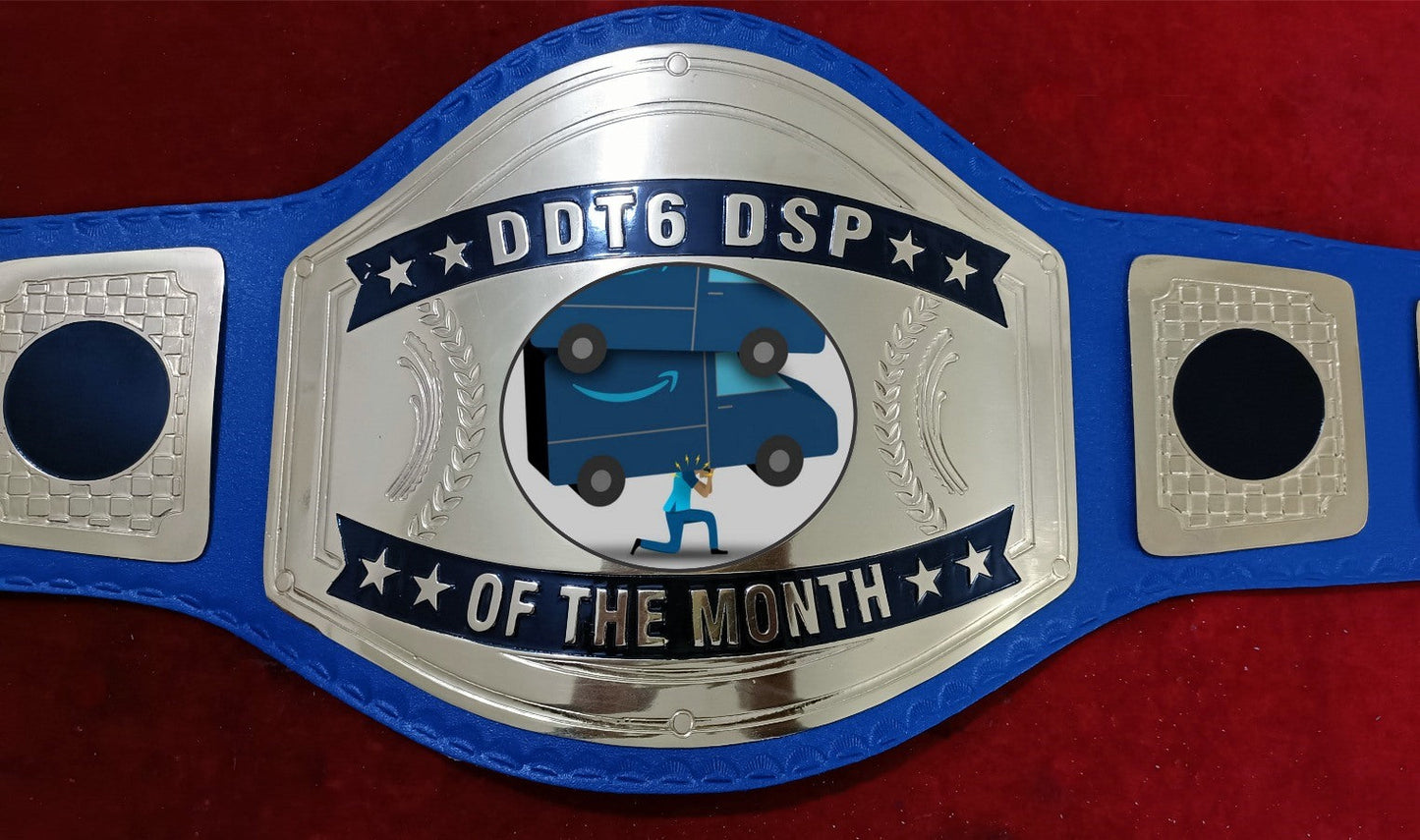 Custom Name and Shipping Truck Logo Wrestling Championship Belt poshleathers-14b7