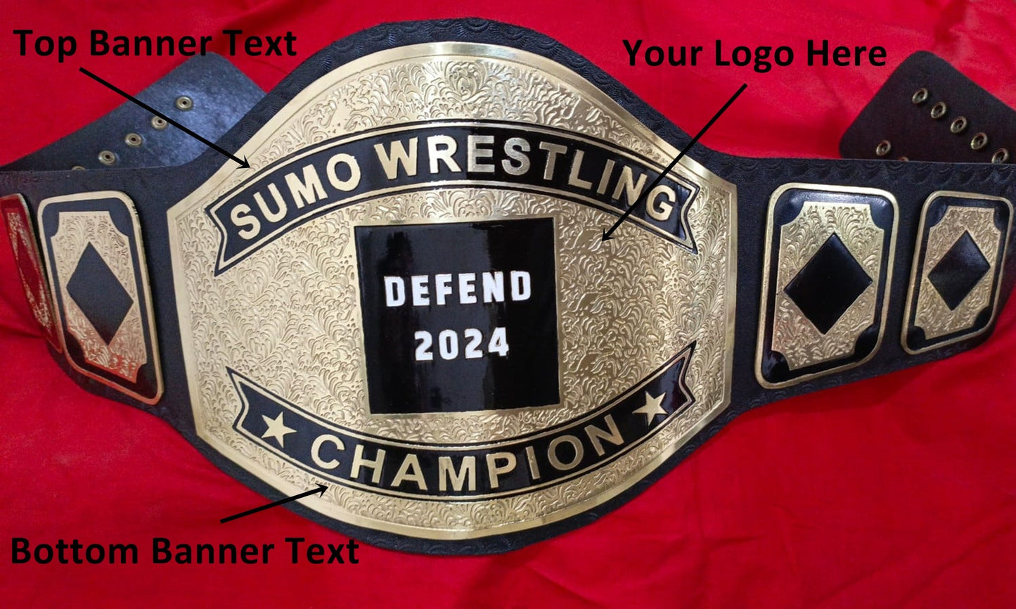 Custom Name and Defend Title 2024 Wrestling Championship Belt - Customize Wrestling Belts