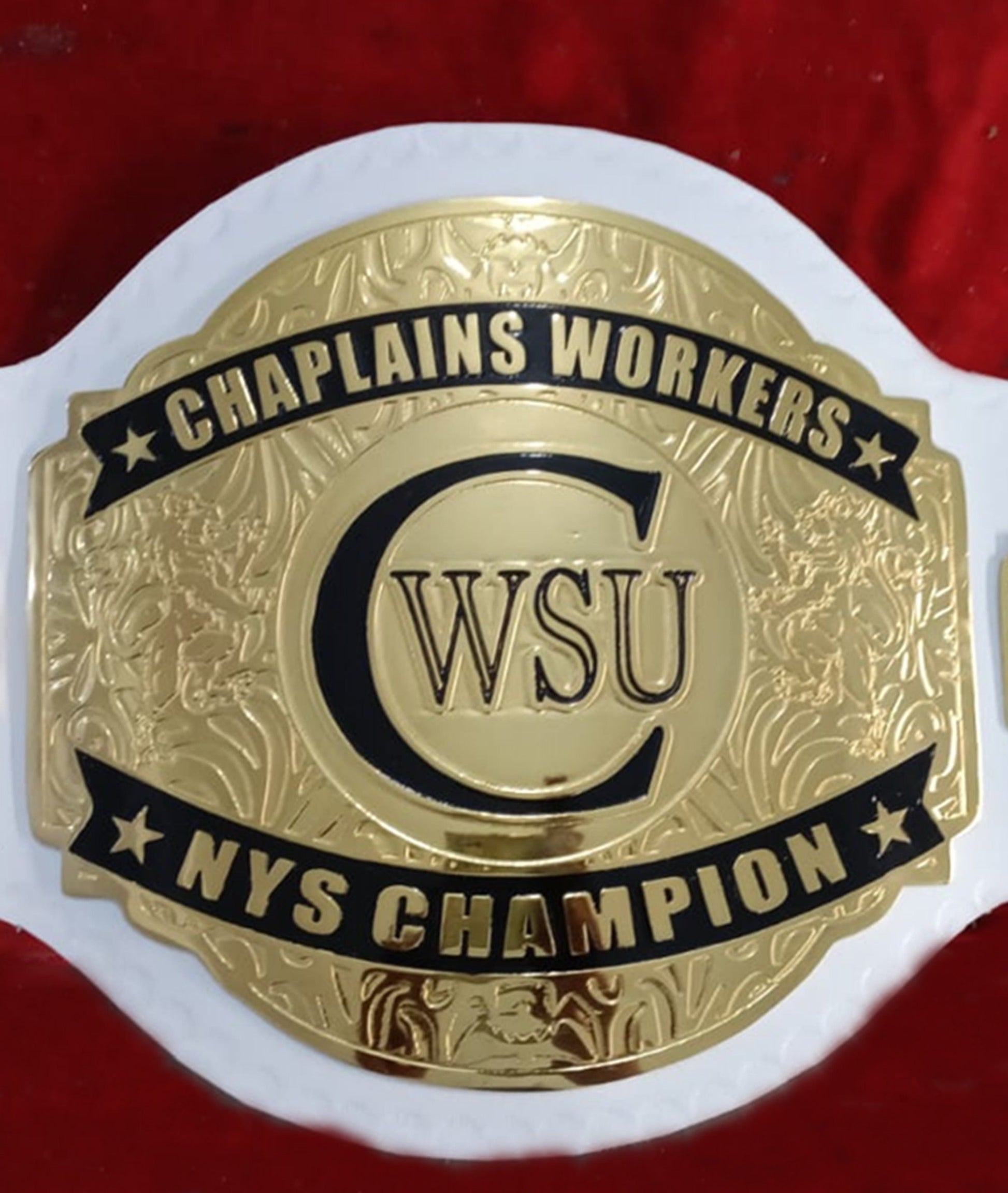 Custom Name and CWSU Logo Wrestling Championship Belt poshleathers-14b7