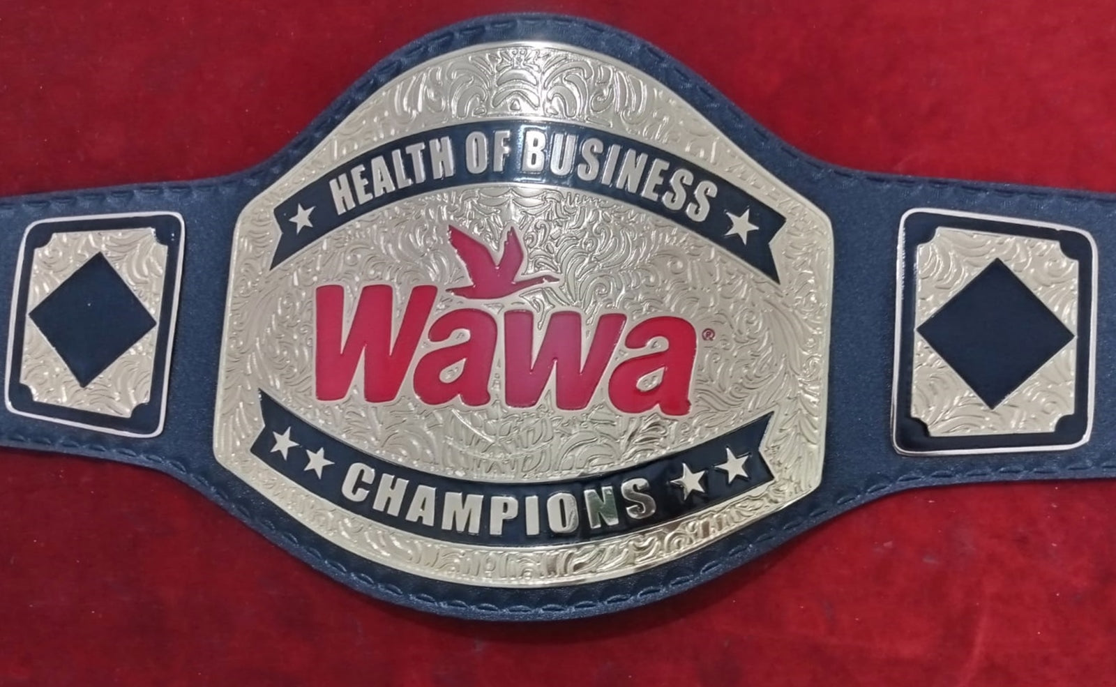 Custom WAWA Flying Bird Logo Wrestling Championship Belt poshleathers-14b7
