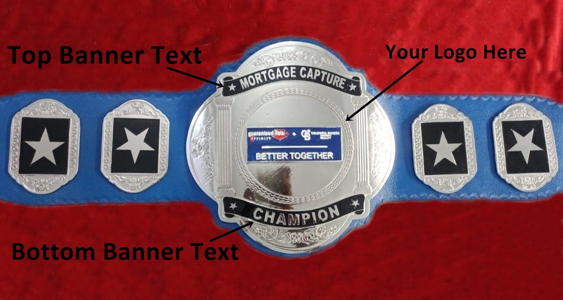Custom Name and Better Together Logo Wrestling Championship Belt - Customize Wrestling Belts