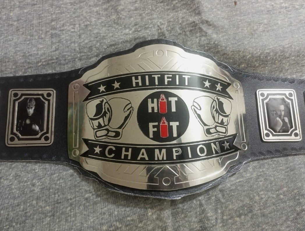 HITFIT Boxing Glove Logo Championship Wrestling Belt poshleathers-14b7
