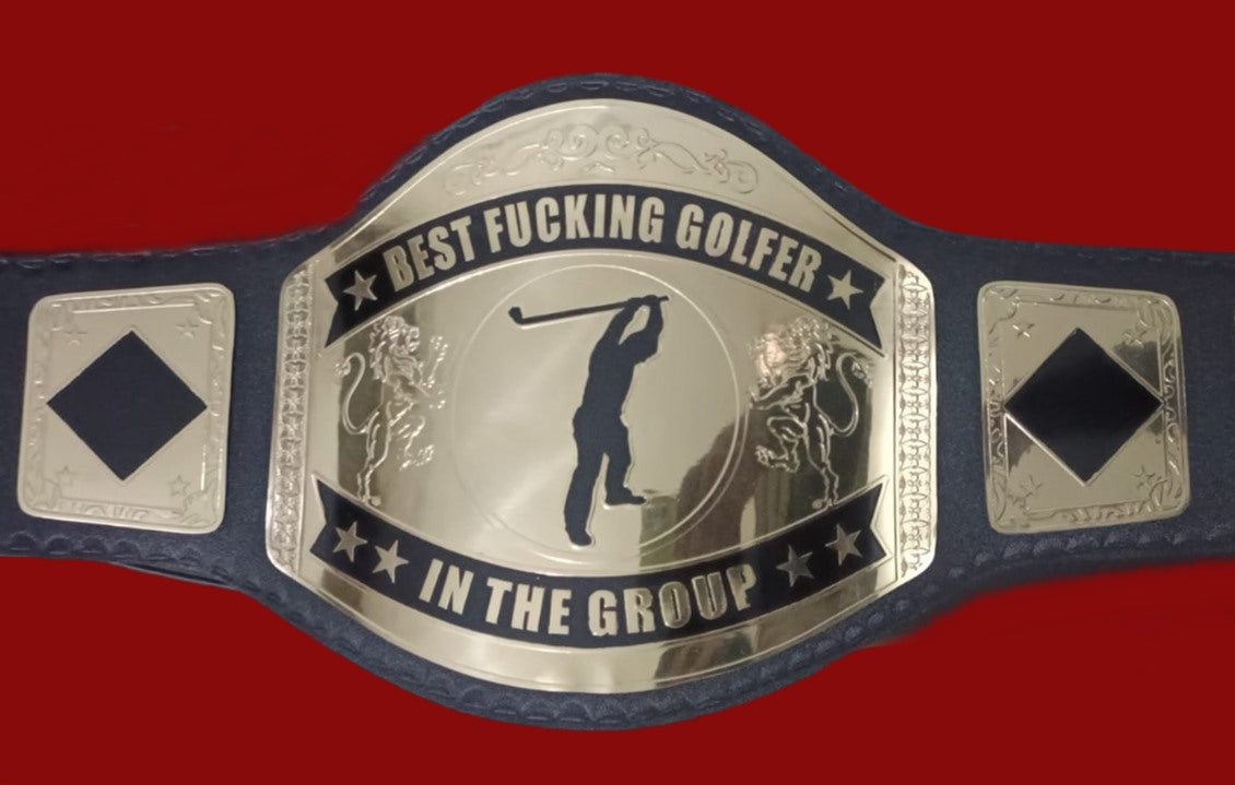 Custom Name and Golf Player Logo Wrestling Championship Belt poshleathers-14b7