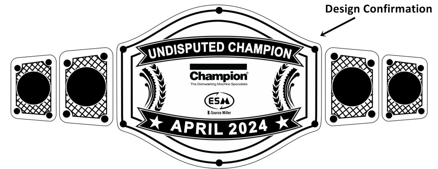 Custom Name and ESM Logo Wrestling Championship Belt poshleathers-14b7
