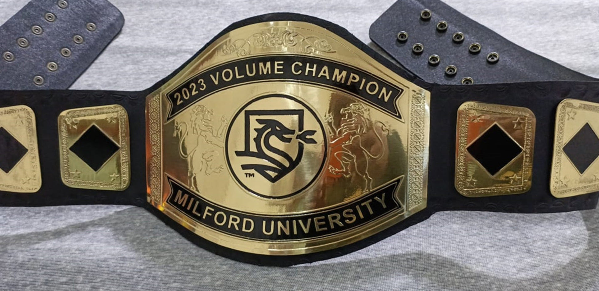 Custom Name and Dragon Logo Wrestling Championship Belt poshleathers-14b7