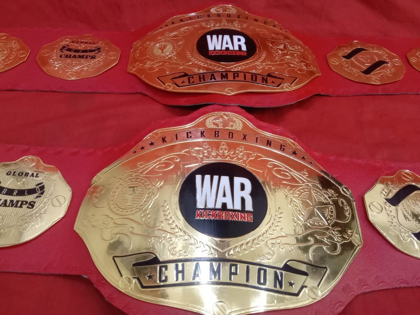 Custom Name and War Kick Boxing Logo Wrestling Championship Belt poshleathers-14b7