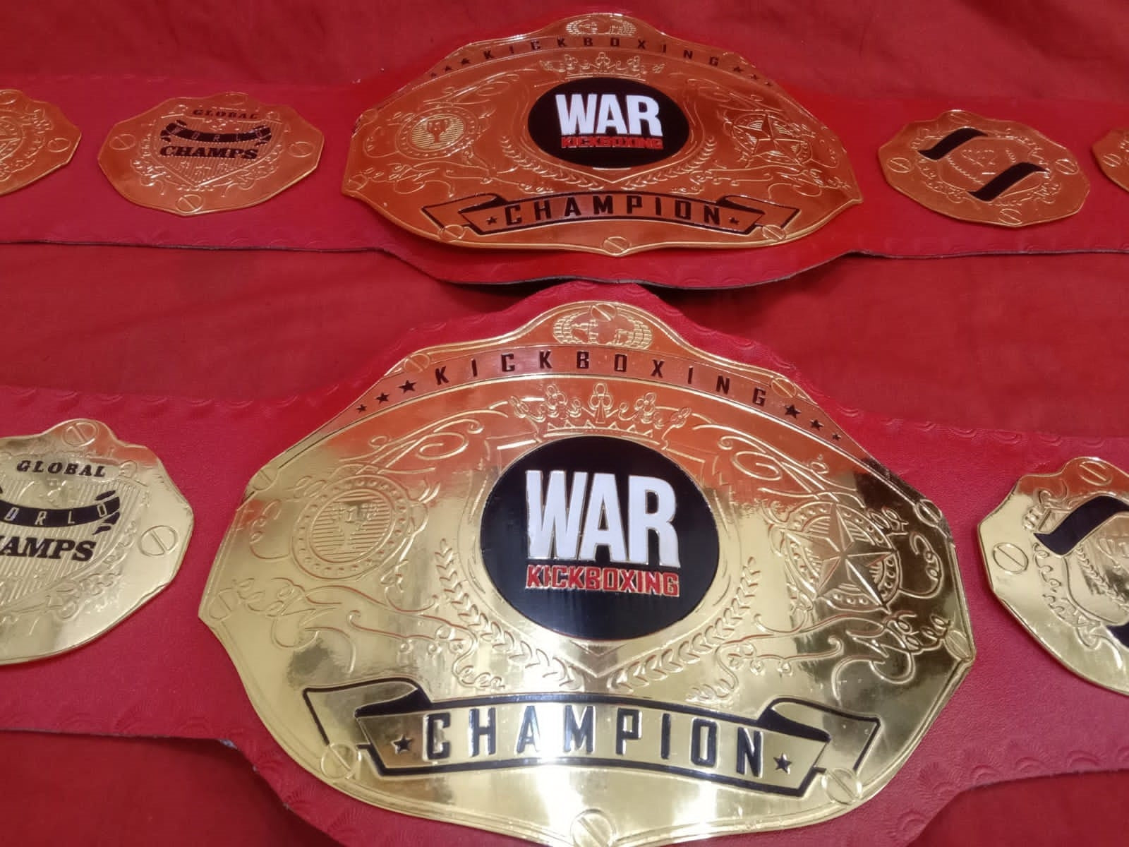 Custom Name and War Kick Boxing Logo Wrestling Championship Belt poshleathers-14b7