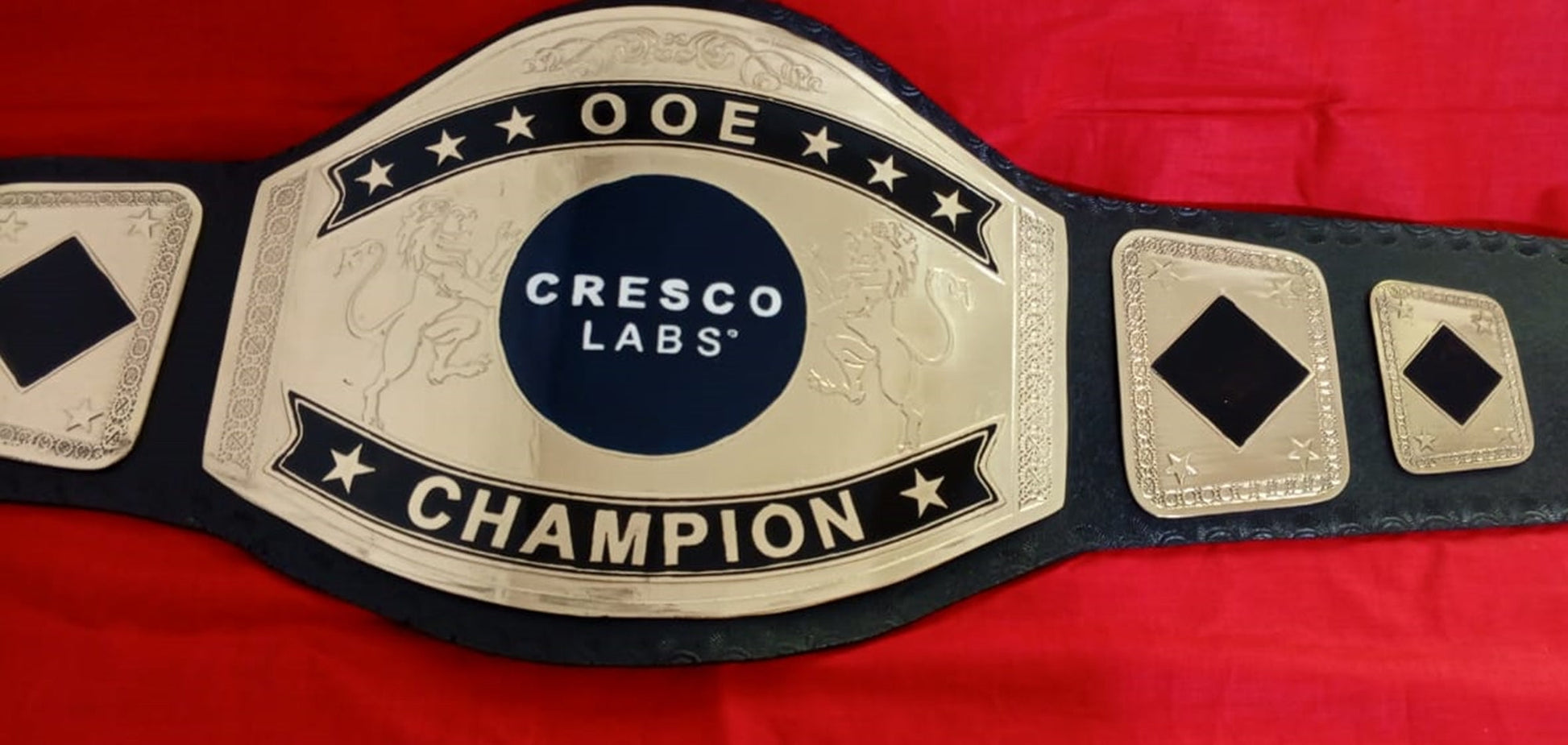 Custom Name and Cresco Labs Logo Wrestling Championship Belt poshleathers-14b7
