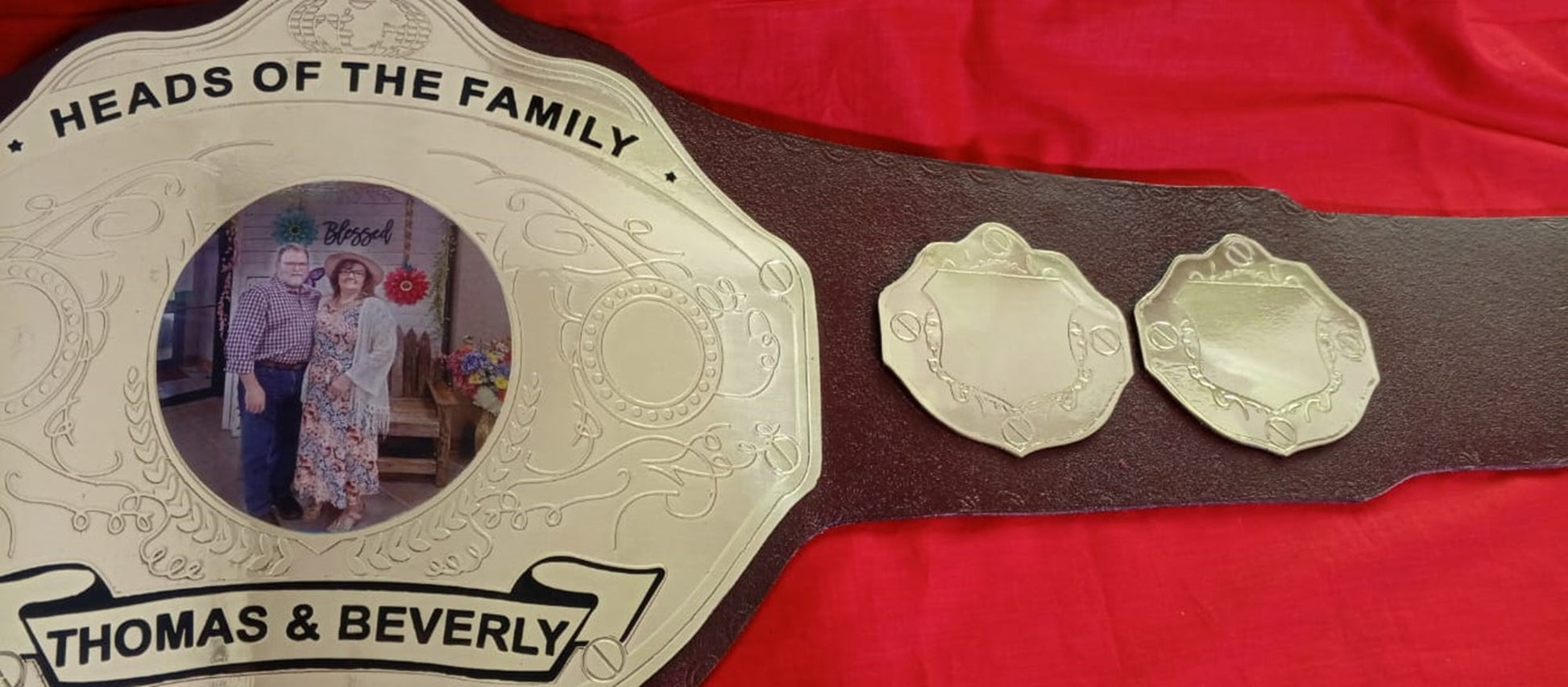 Custom Head Of The Family Wrestling Championship Belt poshleathers-14b7
