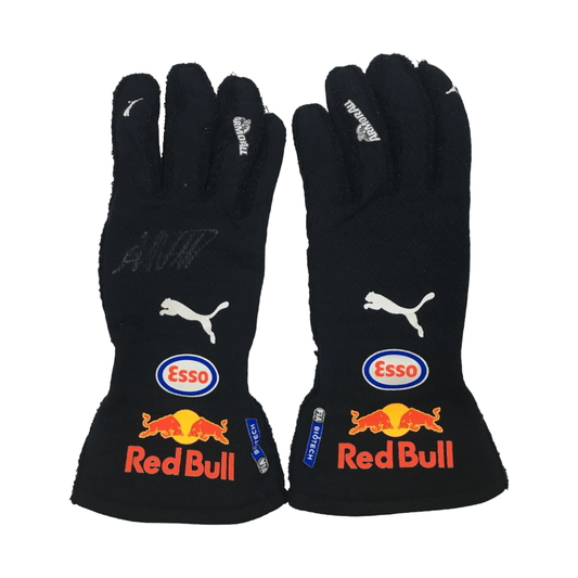 2021 Max Verstappen Signed Red Bull Racing F1 Gloves Ex Race Gear