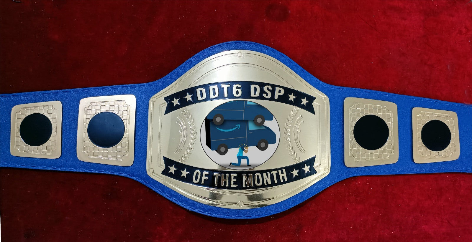 Custom Name and Shipping Truck Logo Wrestling Championship Belt poshleathers-14b7