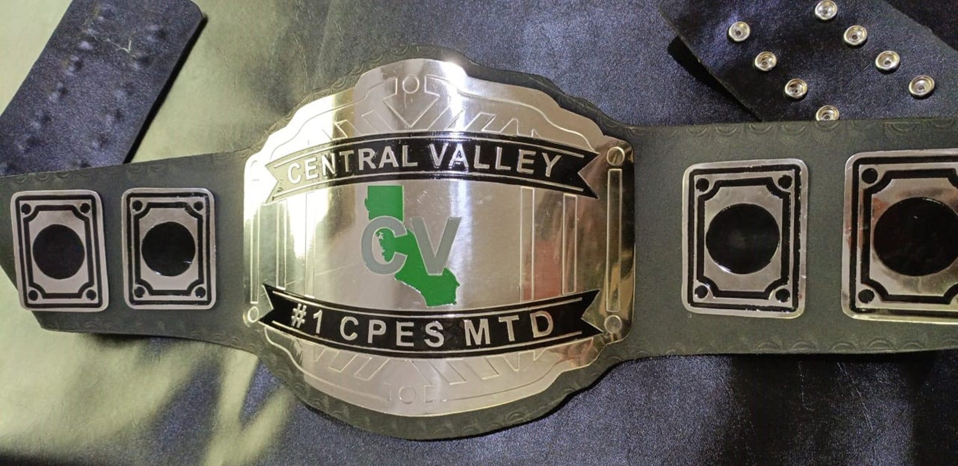 Custom Name And Central Valley Map Logo Wrestling Championship Belt poshleathers-14b7