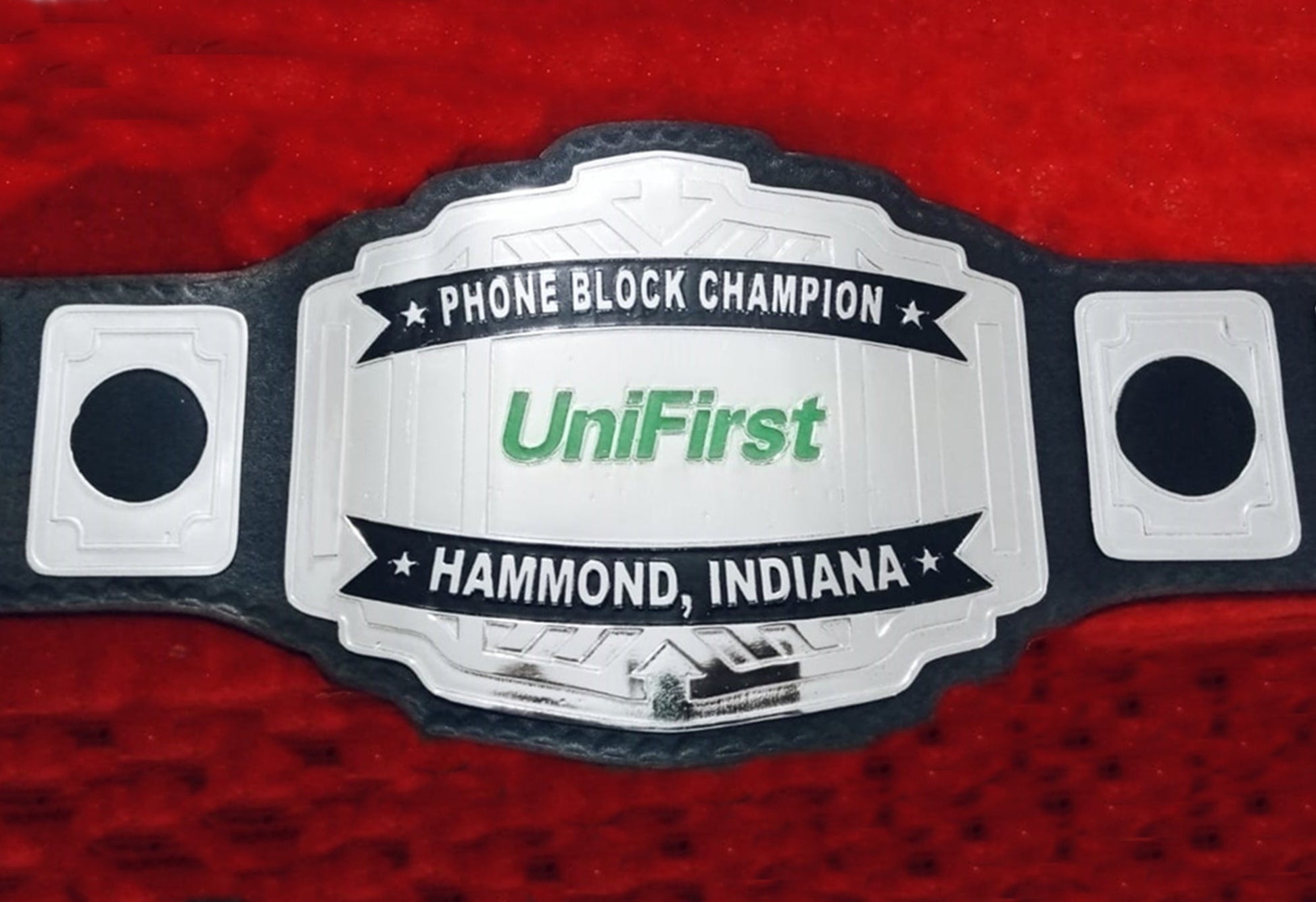 Custom UniFirst Logo Wrestling Championship Belt poshleathers-14b7