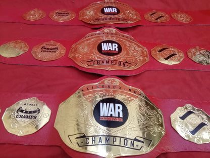 Custom Name and War Kick Boxing Logo Wrestling Championship Belt poshleathers-14b7