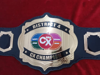 Custom Name and CX Logo Wrestling Championship Belt poshleathers-14b7