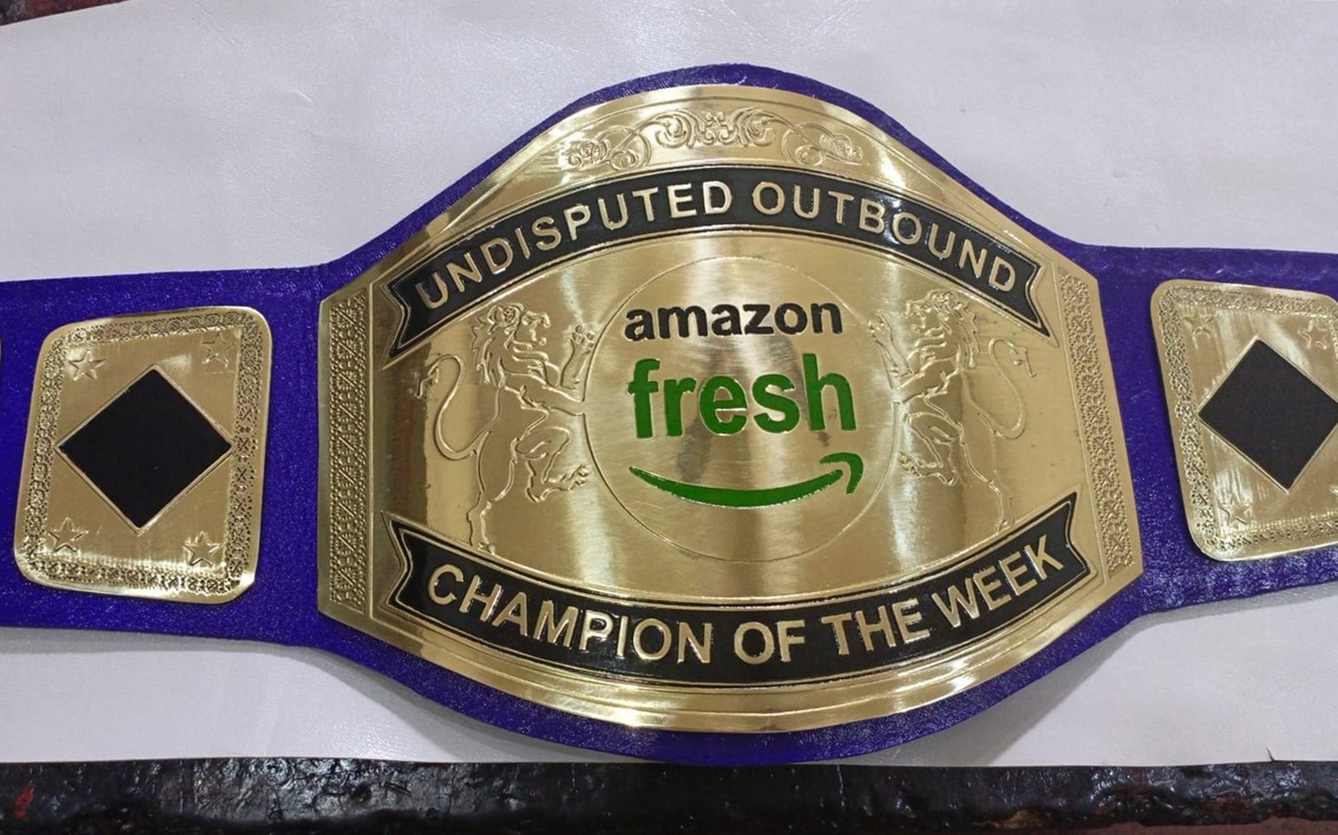 Custom Name and Amz Fresh Logo Wrestling Championship Belt Customize Wrestling Belts