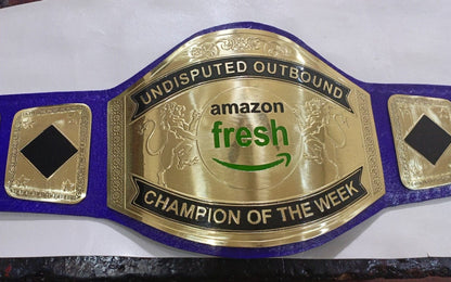 Custom Name and Amz Fresh Logo Wrestling Championship Belt Customize Wrestling Belts
