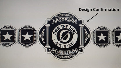 Custom Name and Orange Energy Spark Logo Wrestling Championship Belt poshleathers-14b7