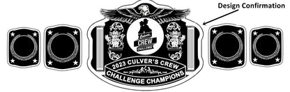 Custom Name and Crew Culvers Challenge Logo Wrestling Championship Belt poshleathers-14b7