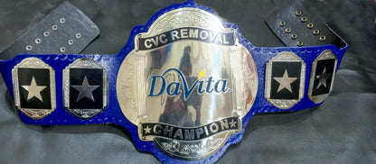 Custom Name and Davita Logo Wrestling Championship Belt poshleathers-14b7