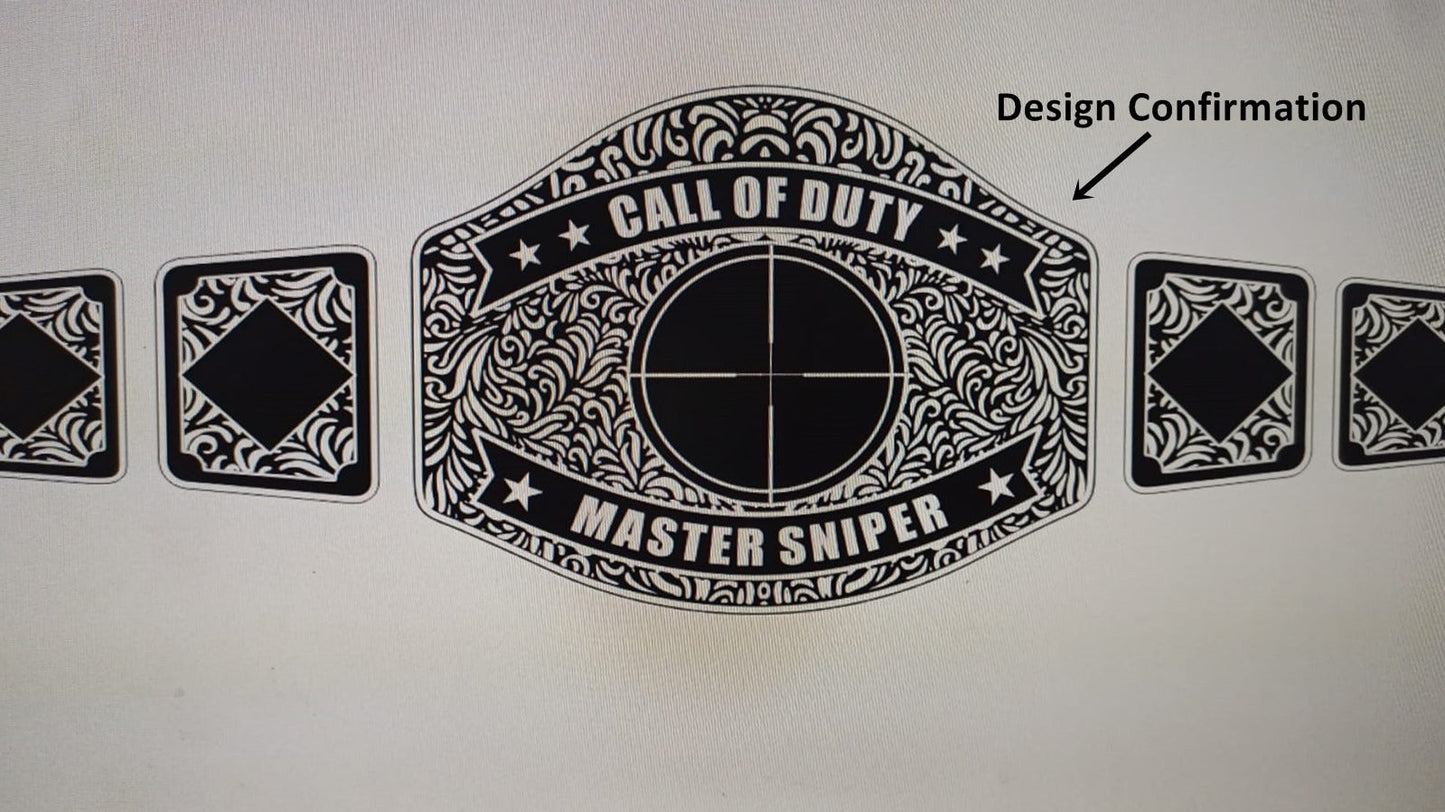 Custom Call Of Duty Wrestling Championship Belt poshleathers-14b7