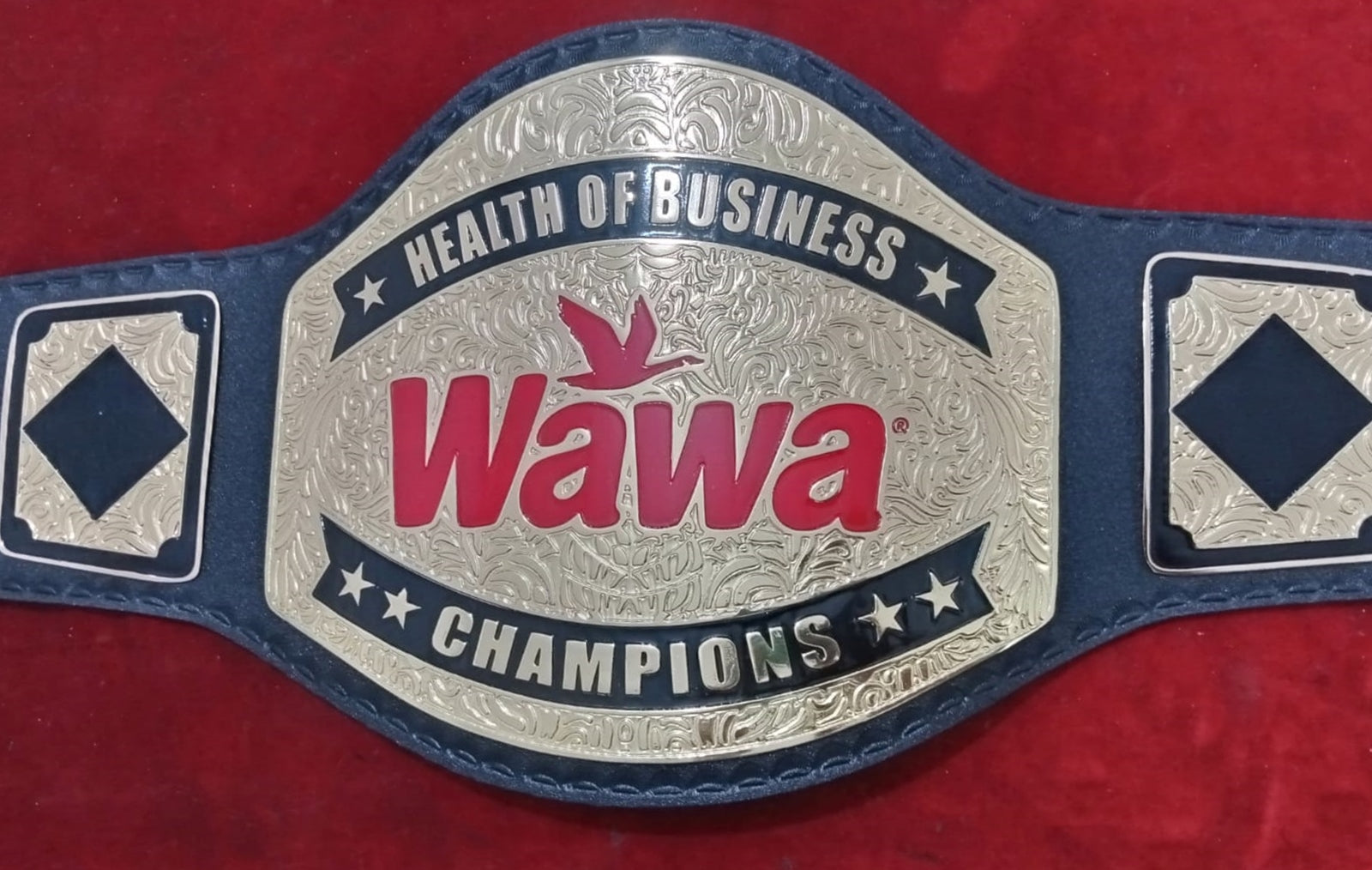Custom WAWA Flying Bird Logo Wrestling Championship Belt poshleathers-14b7