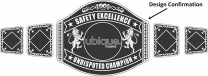 Custom Name and Ubique Group Logo Wrestling Championship Belt poshleathers-14b7