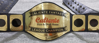 Custom Name and Caliente Logo Wrestling Championship Belt poshleathers-14b7
