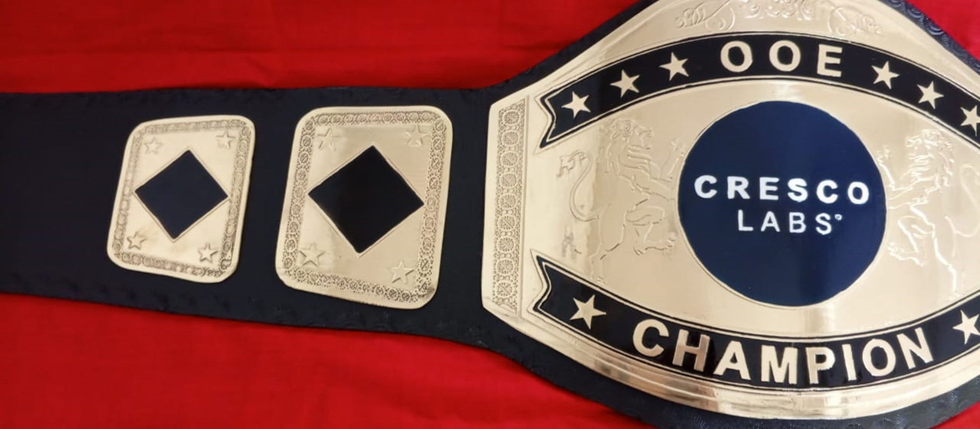 Custom Name and Cresco Labs Logo Wrestling Championship Belt poshleathers-14b7