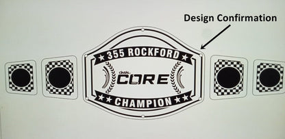 Custom CORE Logo Wrestling Championship Belt poshleathers-14b7