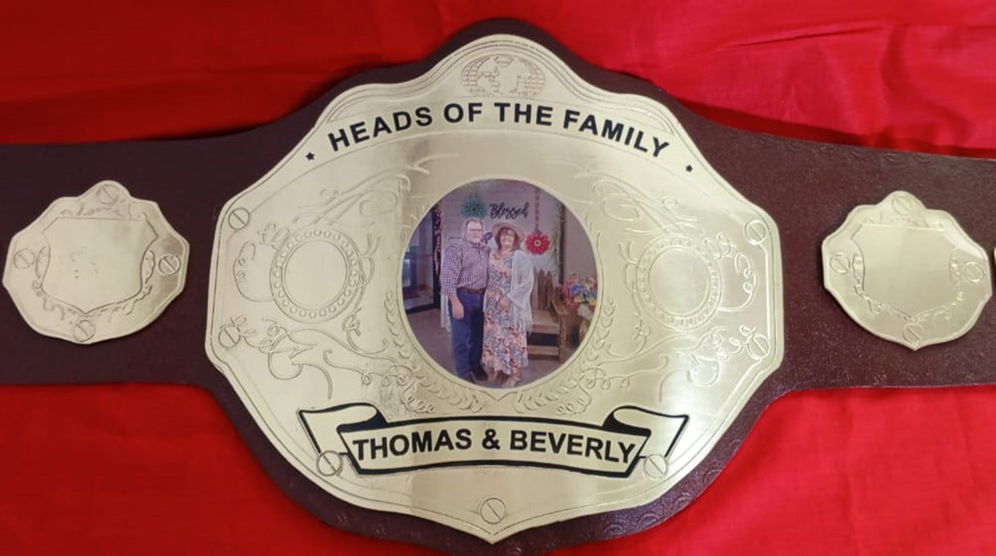 Custom Head Of The Family Wrestling Championship Belt poshleathers-14b7