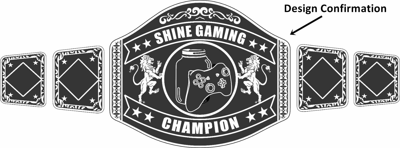 Custom Name and Joystick and Glass Jar Logo Wrestling Championship Belt poshleathers-14b7