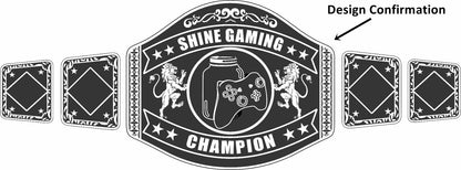 Custom Name and Joystick and Glass Jar Logo Wrestling Championship Belt poshleathers-14b7