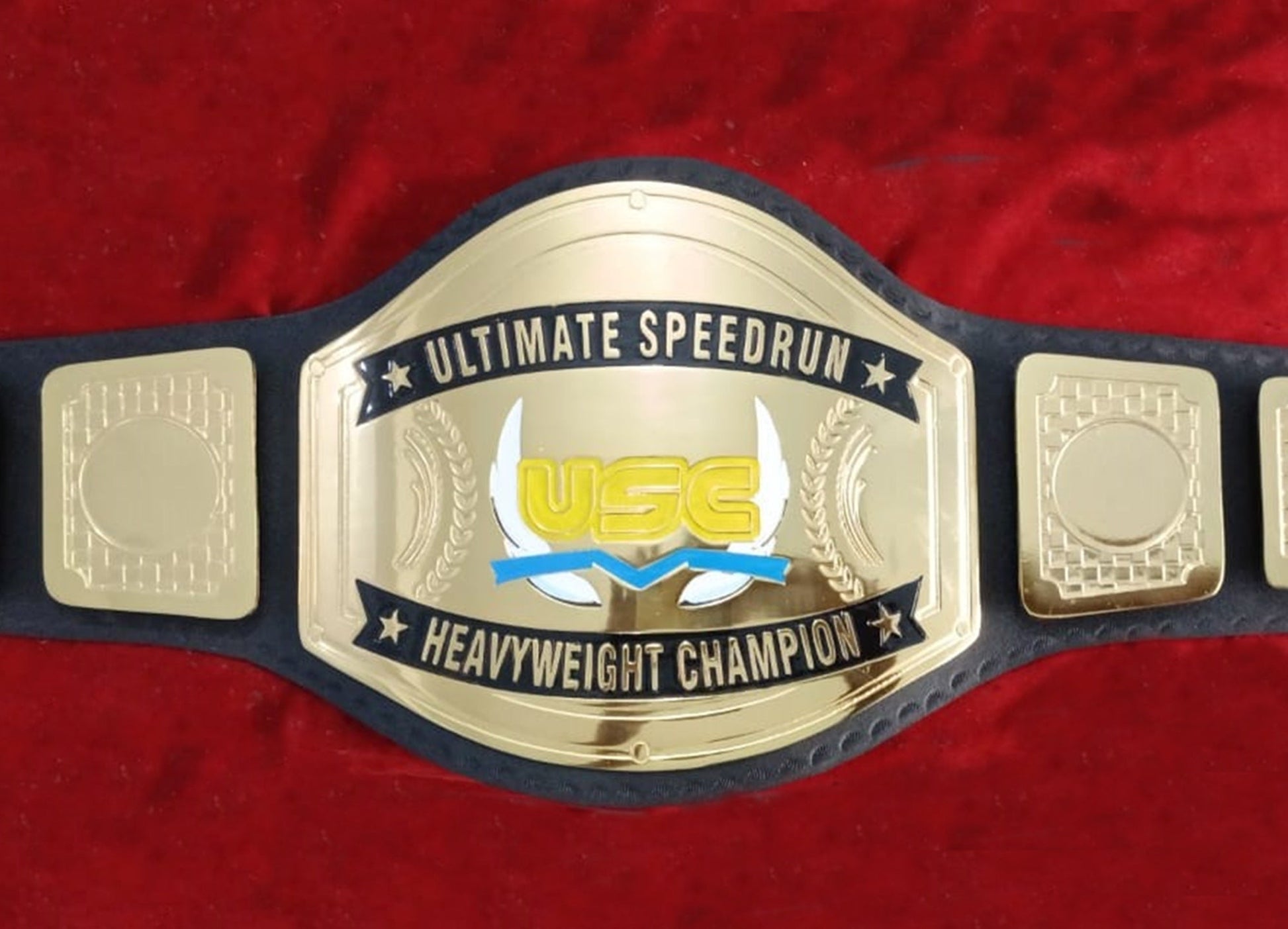 Custom Name and Logo Wrestling Championship Belt poshleathers-14b7