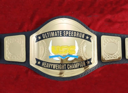 Custom Name and Logo Wrestling Championship Belt poshleathers-14b7
