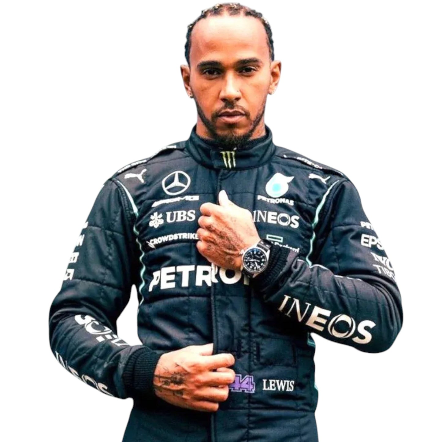 2021 Lewis Hamilton Mercedes AMG F1 Replica Race Suit Ex Race Gear