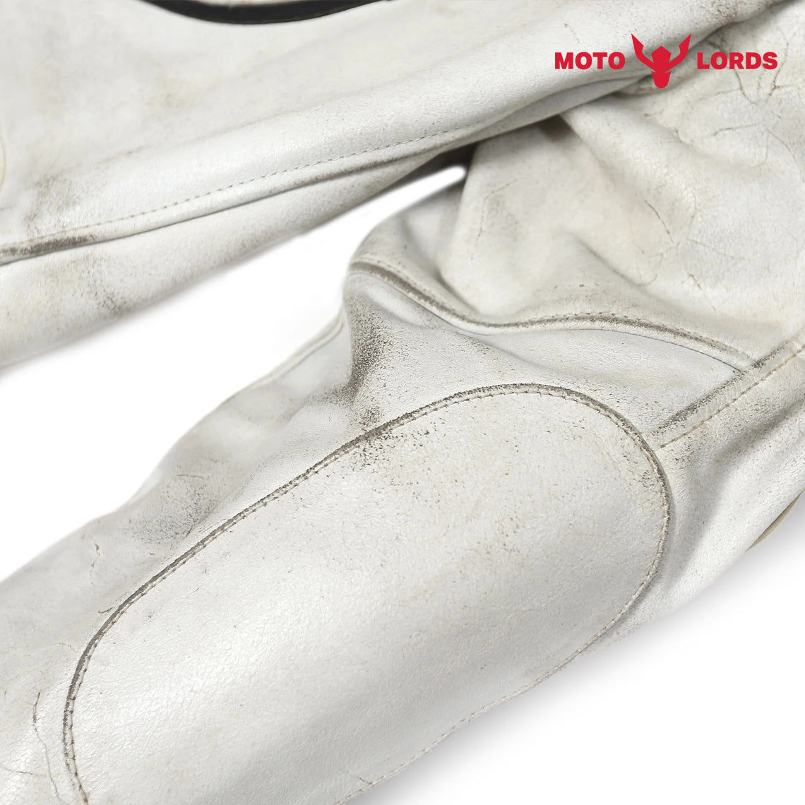 Lucky Strike Leather Jacket in Red and White MotoLords