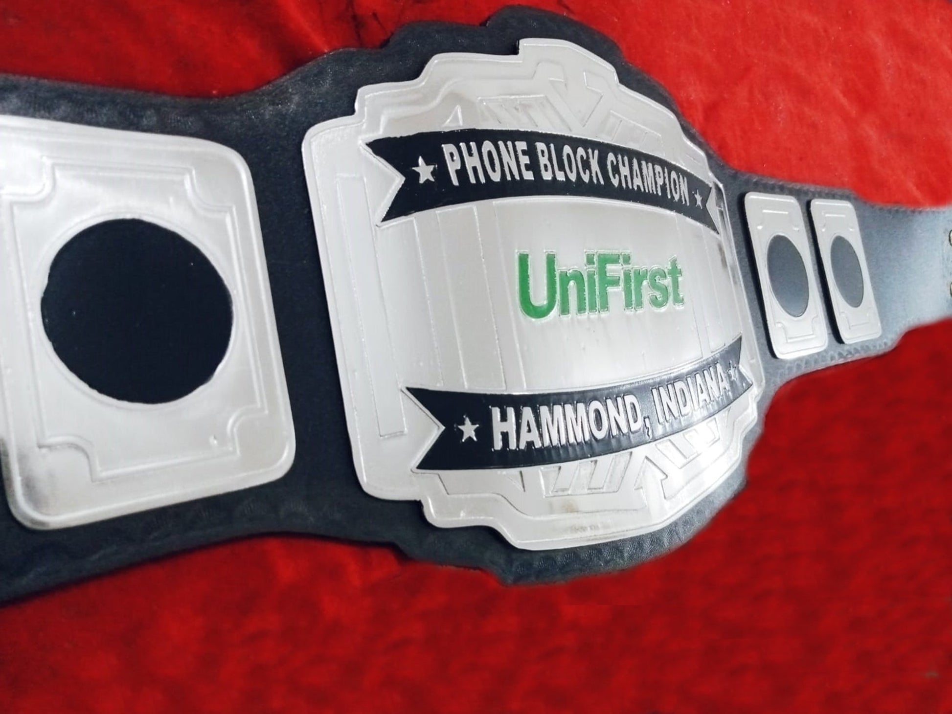 Custom UniFirst Logo Wrestling Championship Belt poshleathers-14b7