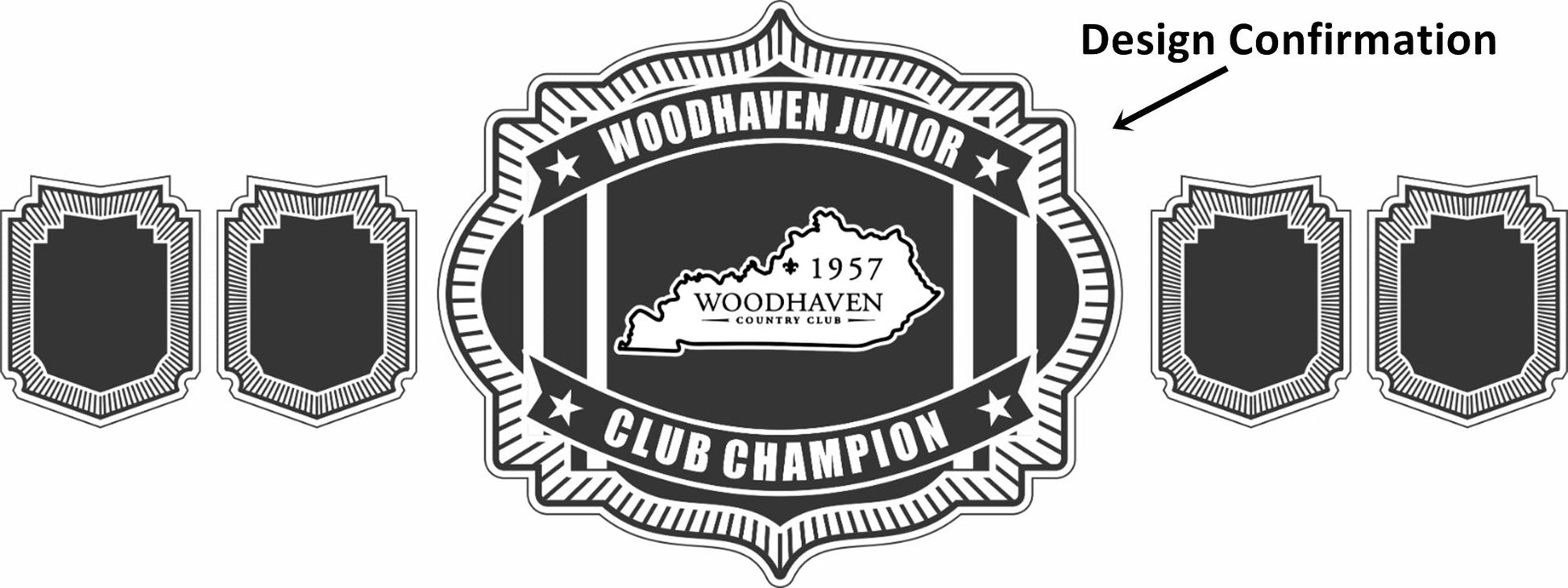 Custom Name and Woodhaven State Map Logo Wrestling Championship Belt poshleathers-14b7