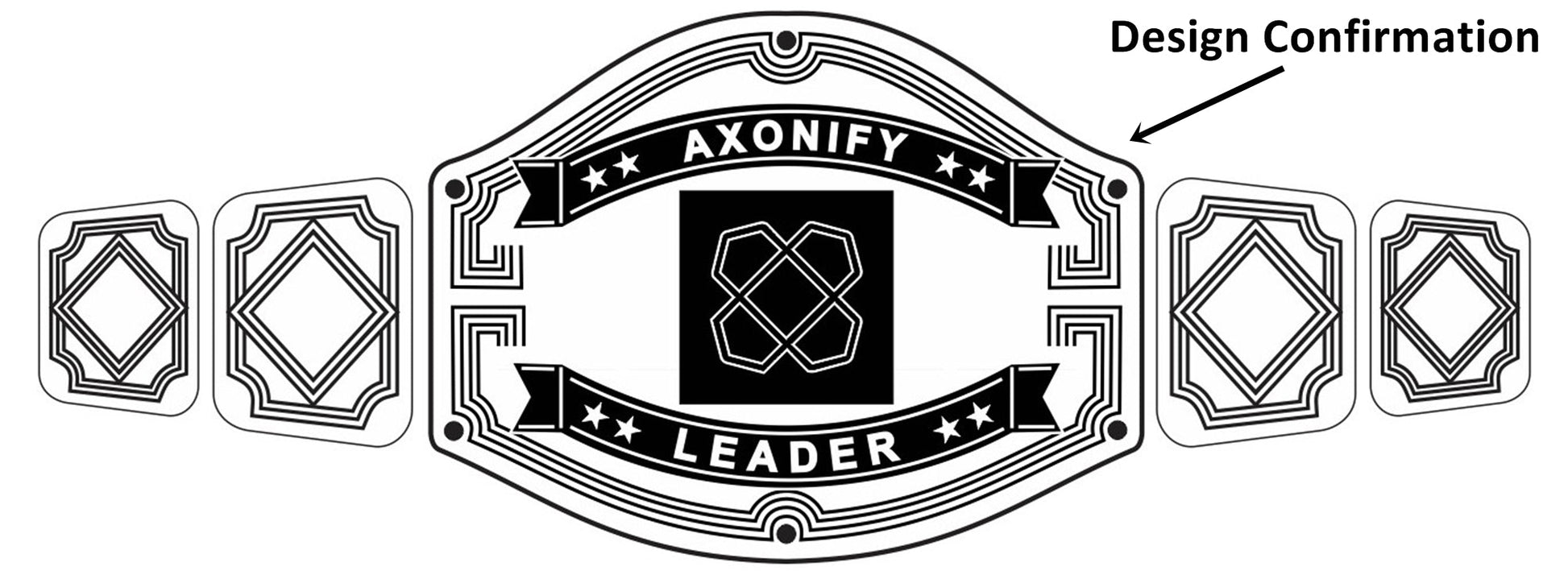 Custom AXonify Logo Wrestling Championship Belt poshleathers-14b7