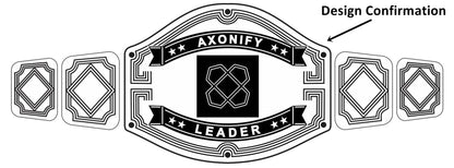 Custom AXonify Logo Wrestling Championship Belt poshleathers-14b7