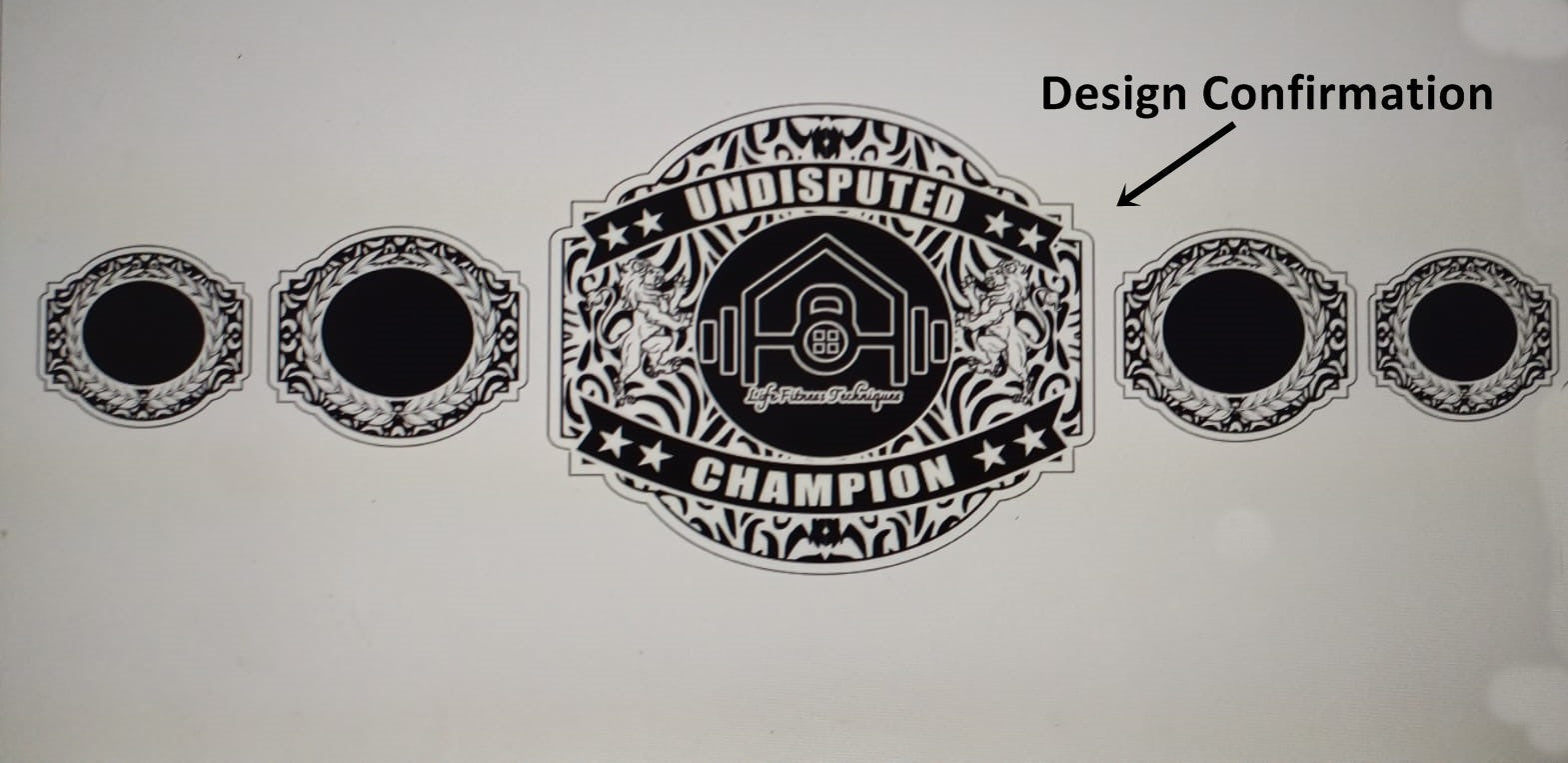Custom Name and Life Fitness Technique Logo Wrestling Championship Belt poshleathers-14b7