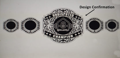 Custom Name and Life Fitness Technique Logo Wrestling Championship Belt poshleathers-14b7