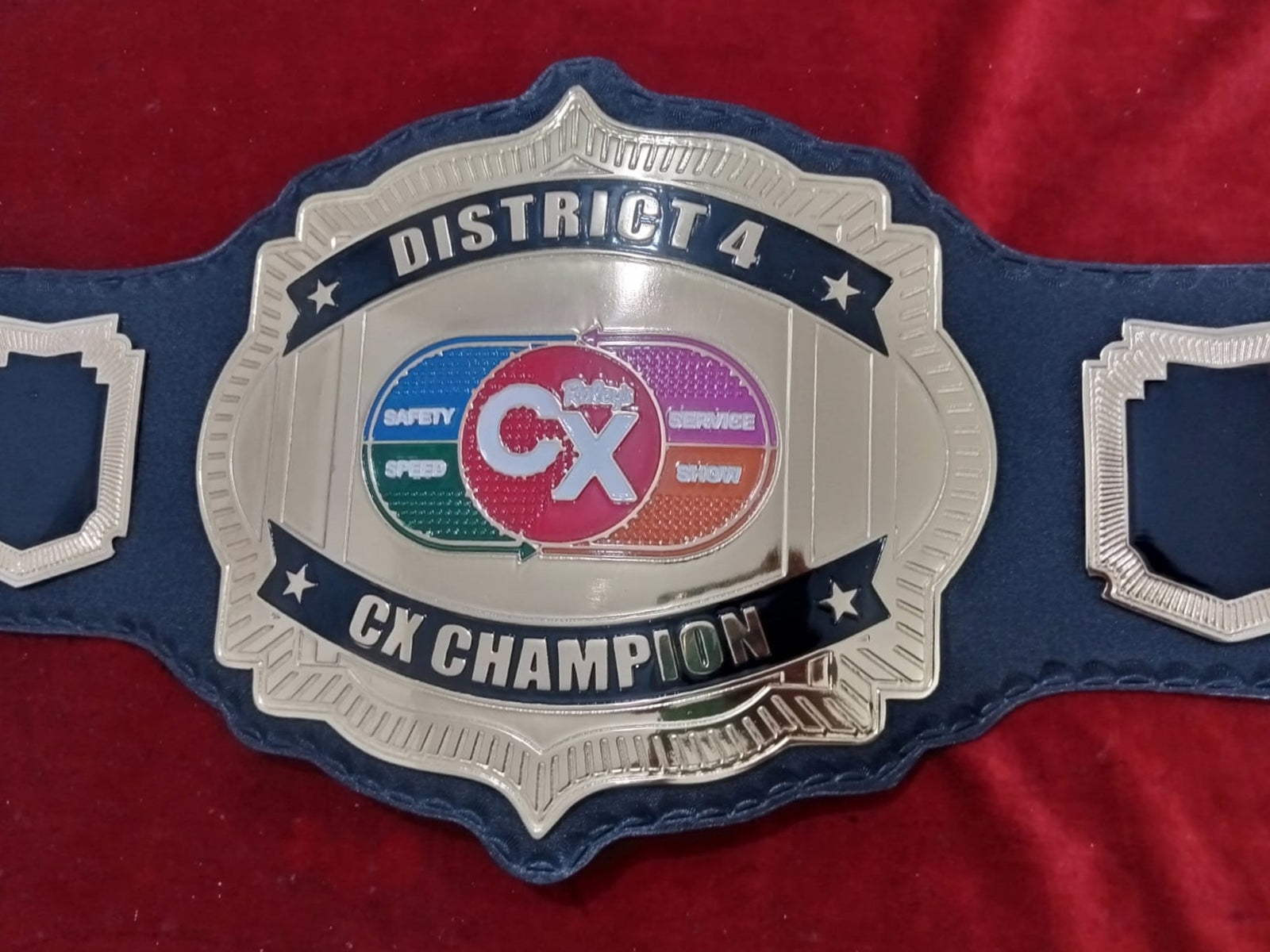 Custom Name and CX Logo Wrestling Championship Belt poshleathers-14b7