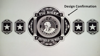 Custom Brother Of The Week Wrestling Championship Belt poshleathers-14b7