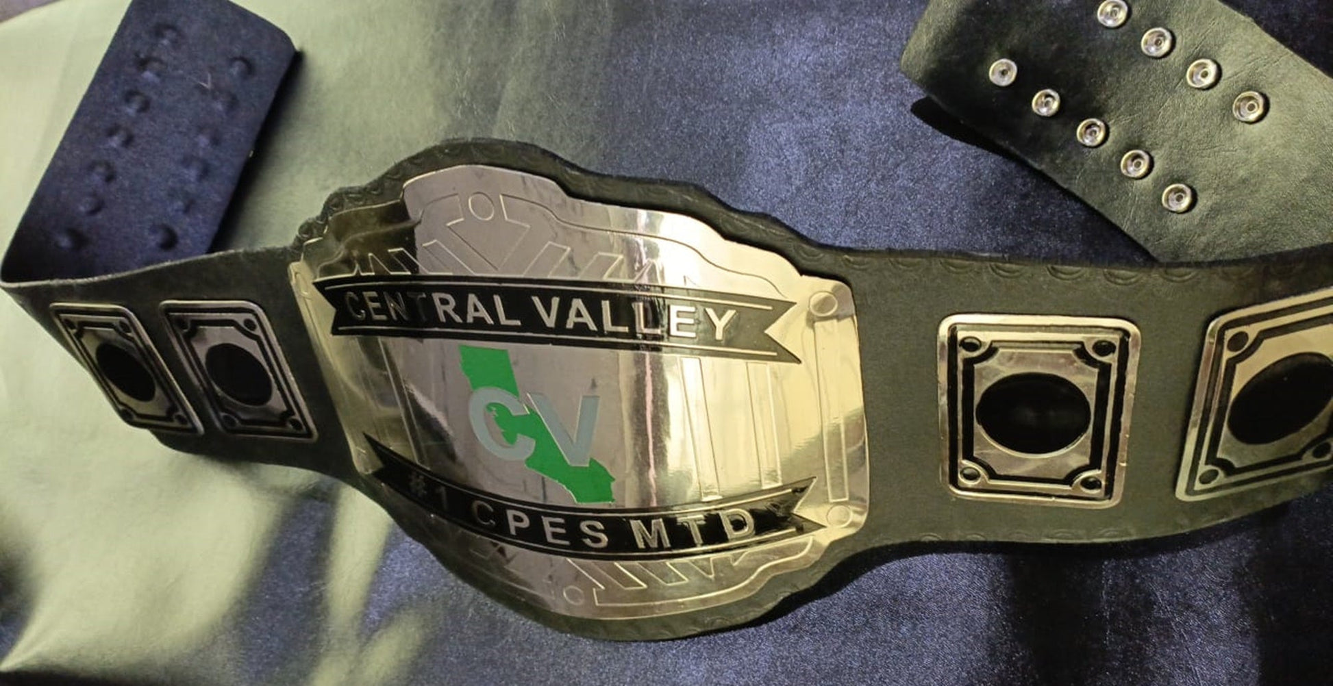 Custom Name And Central Valley Map Logo Wrestling Championship Belt poshleathers-14b7