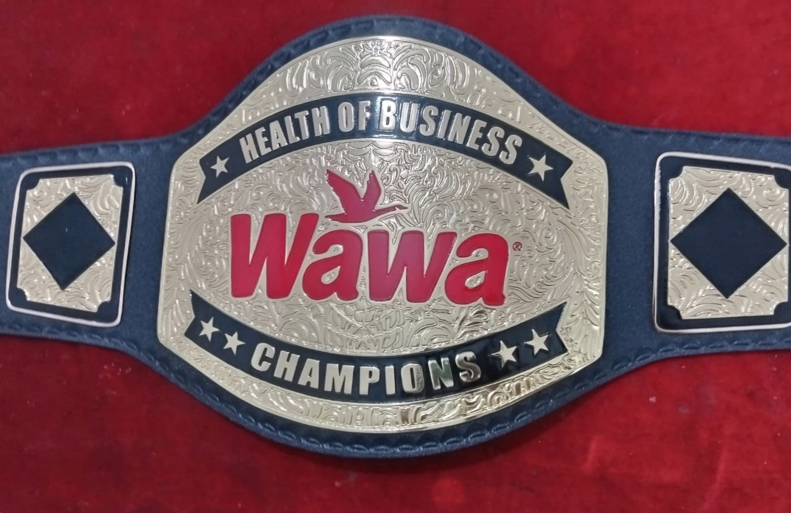 Custom WAWA Flying Bird Logo Wrestling Championship Belt poshleathers-14b7
